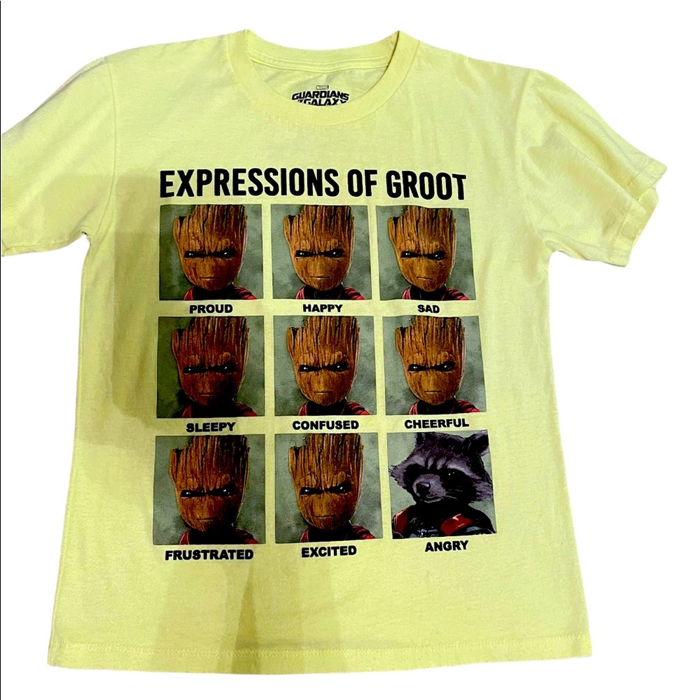 Kids Expressions of Groot Marvel T-Shirt